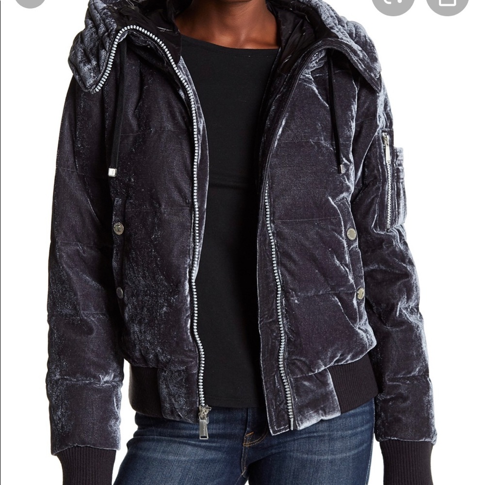 BCBGeneration Velvet Bomber Jacket